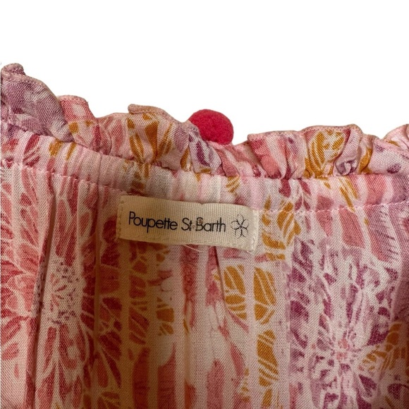 Poupette St Barth Pink Clara Mini Dress Size Small in Pink Marigold - Picture 6 of 7